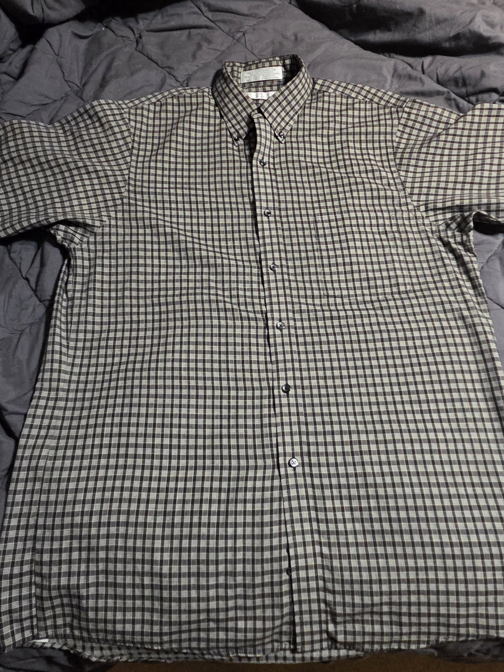Geoffrey Beene Men's Plaid Button-Down Shirt - Black & White